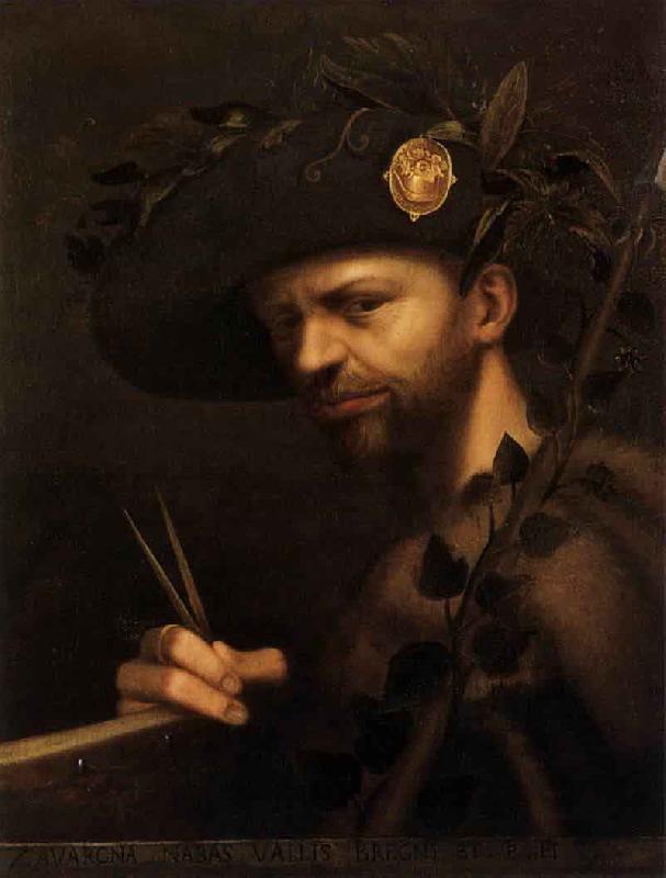 Giovanni Paolo Lomazzo self portrait as Abbot of the Accademia della Val di Blenio oil painting picture